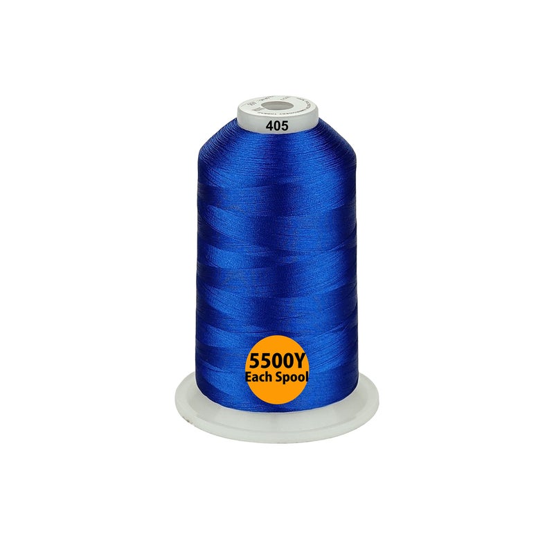 Simthread - 33 Selections - Various Assorted Color Packs of Polyester Embroidery Machine Thread Huge Spool 5500Y for All Purpose Sewing Embroidery Machines - Essential Color 2 - Image 3